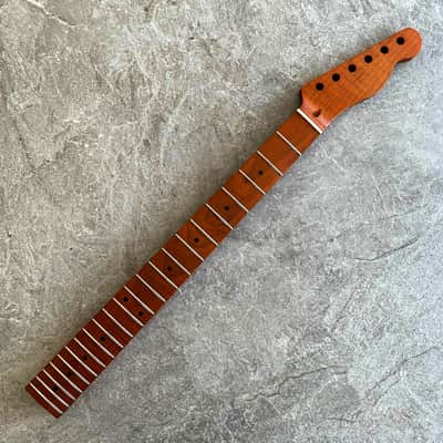 Telecaster electric guitar Neck Roasted Flame Maple 22 fret TL image 2
