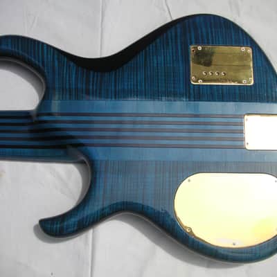 Alembic Series ll 6 String Bass Guitar 1997 Saphire Blue Clear image 7