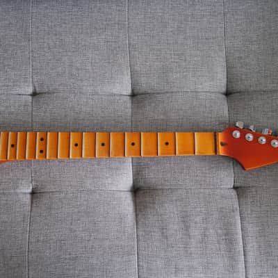 Warmoth 1-Piece Maple Neck with Amber Finish and Locking Hipshot Tuners! image 2
