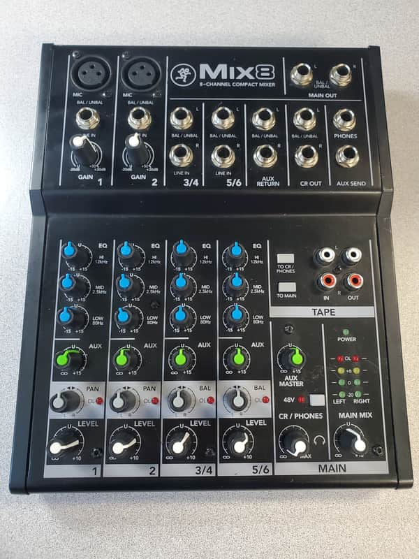 Mackie Mix8 8-Channel Compact Mixer 2015 - Present - Black image 1