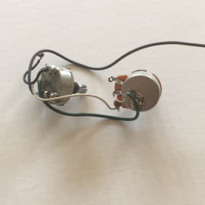 2 Vintage 1996 Fender Thinline Tele Guitar Micro Pots Wiring Harness 500K Parts image 3