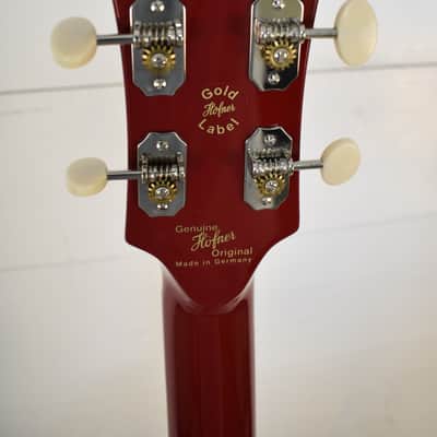 2013 Hofner Bass GL-VB-60-WR Lefty Red in German made Gold label with OHSC #6036 image 4