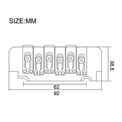 Chrome Guitar 2 Point Bridge Tremolo System Set image 6