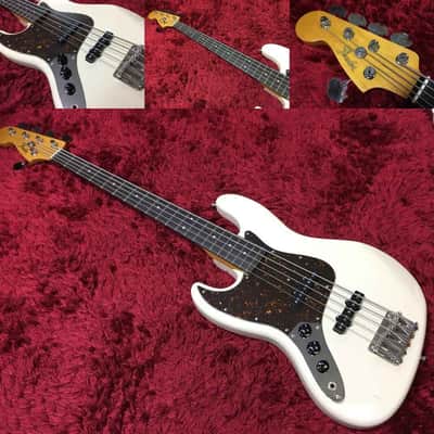 Fender Japan JBV LH VWH Lefty Electric Jazz bass 5-string 2006-2008 Made smooth neck Used in Japan image 2