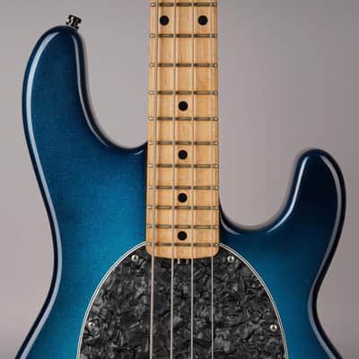 Ernie Ball Music Man USA StingRay 4 H Bass w/ Piezo - 2002 - Blue Dawn Sparkle image 4