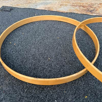 Keller 22" Natural Finish Bass Drum Hoop - PAIR image 3