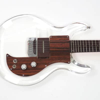 1970 Ampeg Dan Armstrong Lucite Clear ARMG-1 Guitar - Original Hardshell Case - Removable Pickup image 5