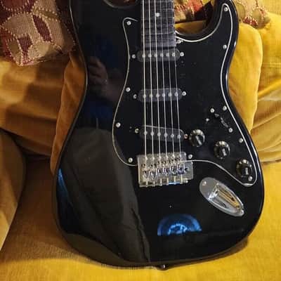 BLACKED OUT Sawtooth Sawtooth ES Series Electric Guitar, ST-ES Strat Style 2023 - EXTRA BLACK image 1