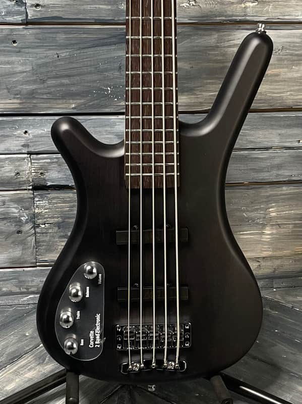 Warwick Left Handed RockBass Corvette Basic 5-String Electric Bass Nirvana Black Transparent Satin image 1