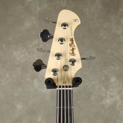 Harley Benton PJ-75 5-String Bass Guitar - White - 2nd Hand image 4
