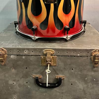 Spaun 22/22/8/10/12/14/16/6.5x14" Drum Set w/ May Mic System - Flame On image 5