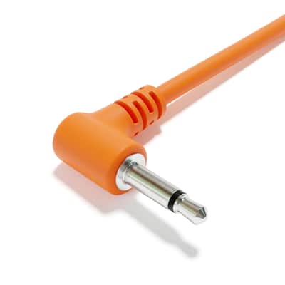 ExcelValley [Orange | 20 cm - 7.87"] 5-Pack - Right Angle Hopscotch Mono Splitter Y Patch Cables TS 3.5mm 1/8" Eurorack Synth image 5