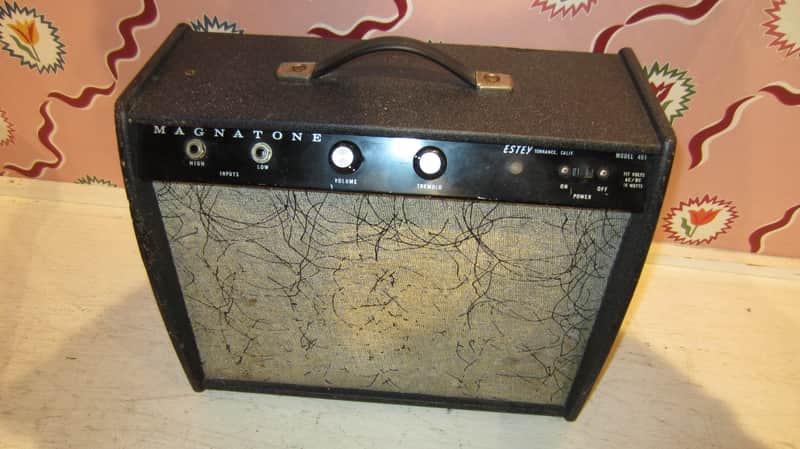 Magnatone Estey Model 401 Small Combo Amp 1960s - Black image 1