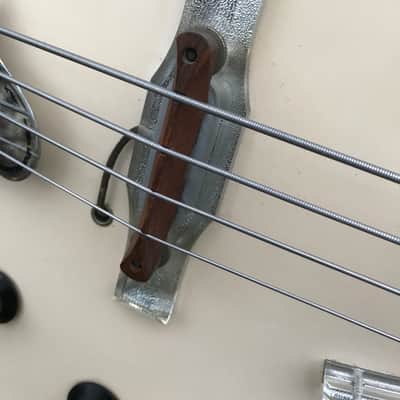 Rare 1961 Valpro National 85 4-string Bass  Res-O-Glas  w/OHSC White image 7