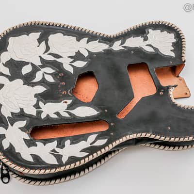 Hand Carved Leather Body Wrap Cover for Telecaster. Waylon Jennings, Keith Urban inspired. image 1