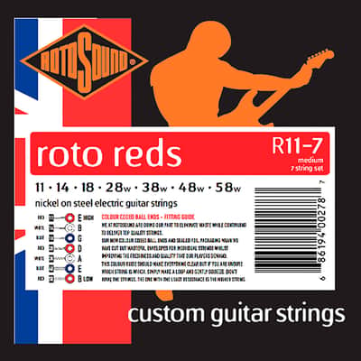 R11-7 Roto Reds Nickel Medium 7 Cordes 11/58 Rotosound image 1