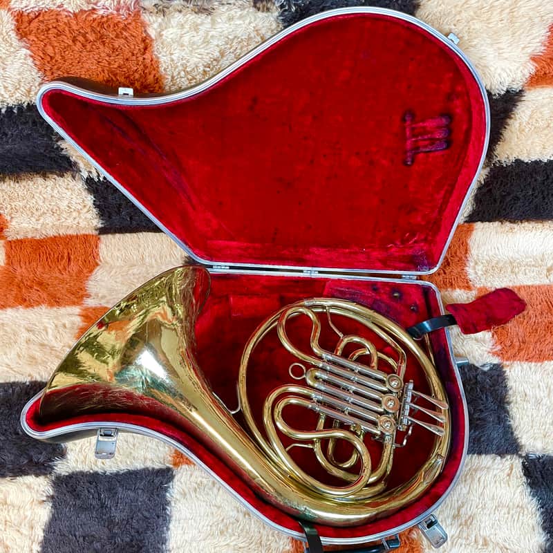 Used York Single French Horn 3 Valve F Key With Case And Mouthpiece (See Video) image 1