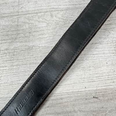 Gretsch Vintage Leather Guitar Strap - Black image 5