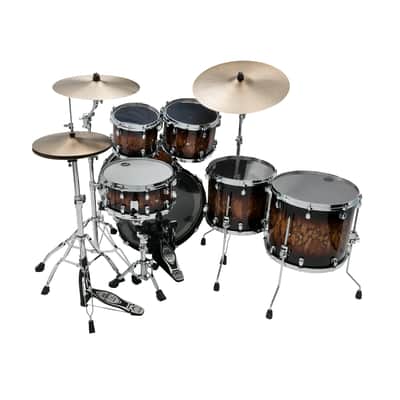 Tama Starclassic Walnut/Birch 5-Piece Shell Pack w/22" Kick - Molten Brown Burst image 2