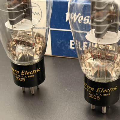 Western Electric 300B 1988 TESTED NOS Matched Pair DHT Vacuum Tube HI FI pair image 5