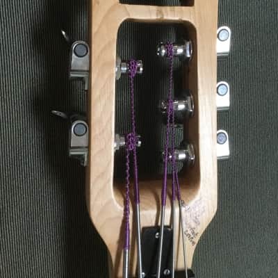 Custom built fretless, carved 5 string bass guitar Fretless 5 string 2020 Natural pure non toxic Tung oil,  8 applications image 7