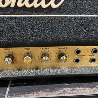 78 Marshall JMP 1992 Super Bass 2-Channel 100-Watt Guitar / Bass Amp Head 1978-Black image 5