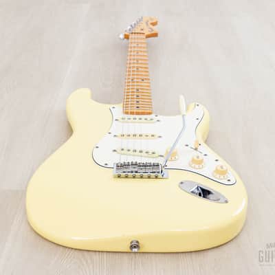 1994 Fender Custom Edition Yngwie Malmsteen Stratocaster ST72-140YM Yellow White w/ Dimarzio & Tweed Case, Japan MIJ image 11
