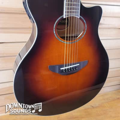 Yamaha APX600 Acoustic/Electric Mini/Travel Guitar - Old Violin Sunburst image 3