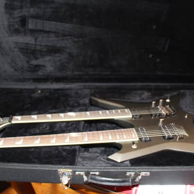 Ibanez Xiphos Doubleneck Guitar w/ OHSC *RARE* 2009 matte gunmetal NAMM Guitar image 14