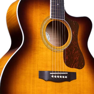 Guild F-250CE Deluxe Sitka Spruce / Maple Jumbo with Cutaway - Antique Burst image 7