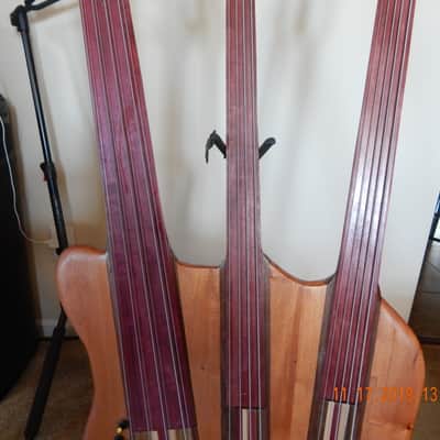 wish bass left handed fretless triple neck. image 3