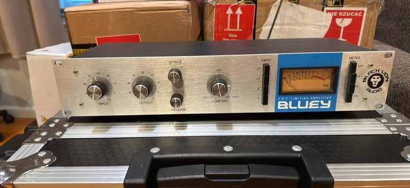 Black Lion Audio Bluey FET Limiting Amplifier / Compressor 2019 - Silver with Blue Stripe image 1