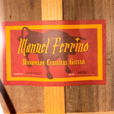 Manuel Ferrino MFBC Electro-Classical Guitar 2000's - Cherry imagen 4