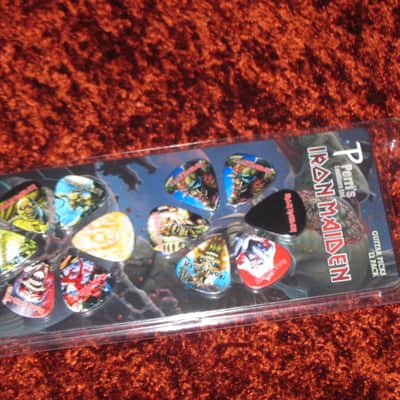 new in package (old stock) A+ Perri's Leather Ltd. / Perri's 12 Pack of Iron Maiden Guitar Picks - Med Gauge - Celluloid Plastic, 351 shape - but slightly curved (LP12-INM1) LP12INM1 image 15