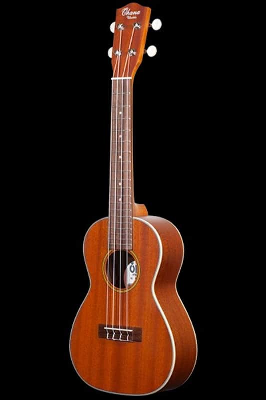 Ohana CK-20CE Solid Top Mahogany Concert Electric Ukulele + Gig Bag & Cloth-BLEM image 1