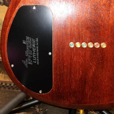 Tigers Eye Custom Crafted Slash Pro Hums Neck Railhammer Vintage on Bridge image 3