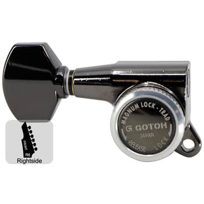 GOTOH SG381-07-MGT Locking Tuners w/ Small Knobs - Cosmo Black - 6R image 1