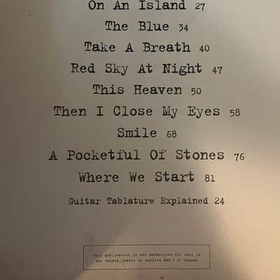 David Gilmour - On An Island - Guitar tab / tablature Book image 3