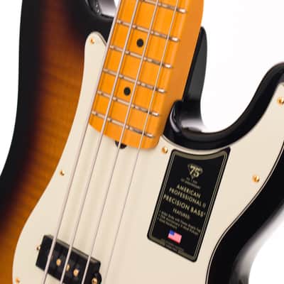 Fender 75th Anniversary American Professional II PJ Precision Bass 2026 - 2-Color Sunburst 4241gr image 6