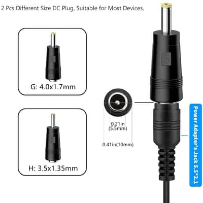 12V AC/DC Charger for Casio Privia Power Cord, Casio Privia Digital Piano Keyboard Casio AD-12MLA U, AD12M3 AD-A12150LW AD-A1215LW PX, WK, CDP, AP, CTK Series PX130RD BK WE Adapter Power Supply image 2