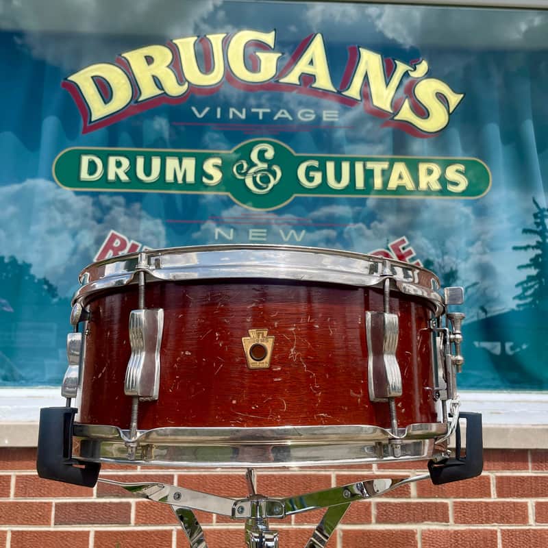 1957 WFL Ludwig 5.5x14 Model 491 Supreme Concert / Pioneer Snare Drum Mahogany image 1