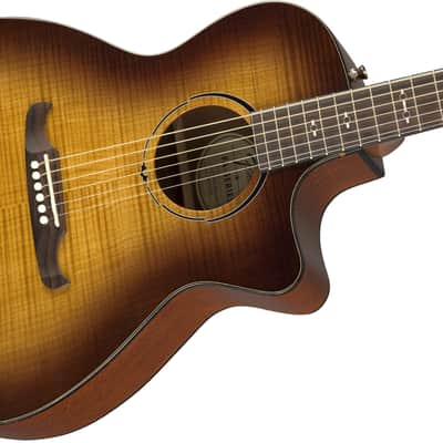 Fender FA-345CE Auditorium Acoustic-Electric Guitar 3-Tone Tea Burst image 3