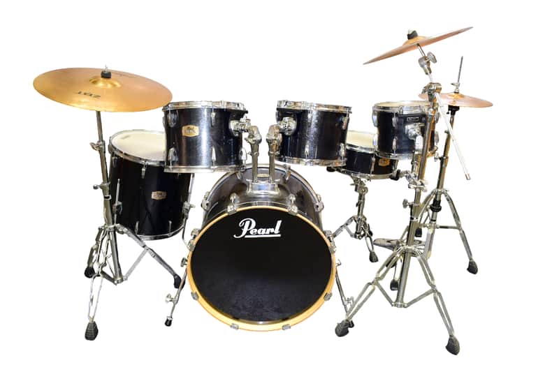 Pearl ELX Export Series 6-Piece Drum Set w/ Hardware & Cymbals - Black Sparkle image 1