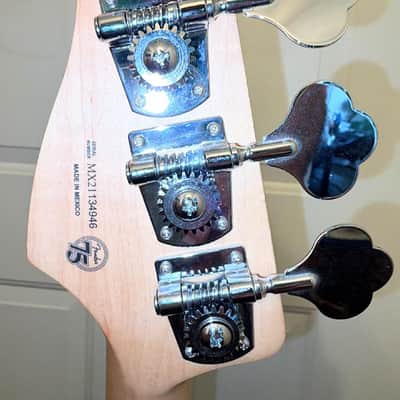 Fender 75th Anniversary Jazz Bass 2021 Drk Blue image 8