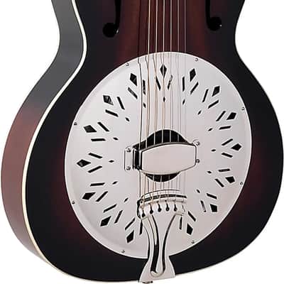 Recording King RR-41 Biscuit Cone Concert Resonator Acoustic Guitar, Spruce Top, Vintage Sunburst image 2