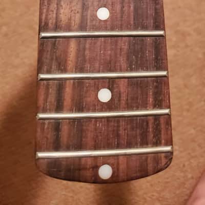 Flamed roasted satin 4 string bass neck image 5