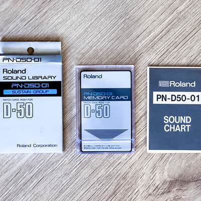 Roland D-50 // Voice ROM Data Card // PD-D50-01 - SUSTAIN GROUP // BOXED