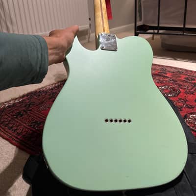 2020 Fender American Performer Telecaster Hum with Rosewood Fretboard - Satin Surf Green image 10
