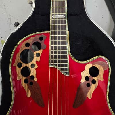 Ovation Celebrity Limited Edition Model CP 2001 Electric Acoustic Guitar 2006 - Red Flame image 2
