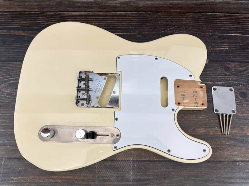 Fender Japan TL62-65US Telecaster Body White Made in Japan w/Bridge image 1